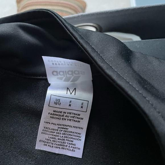 Adidas Black Track Zip-Up Jacket with Striped Accents - Picture 5 of 6